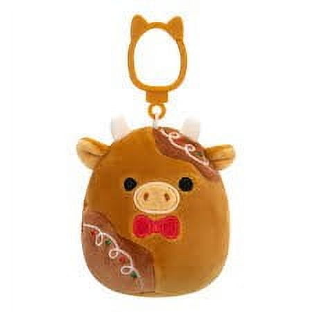 Squishmallows 3.5 Clip-On Jericho the Gingerbread Cow