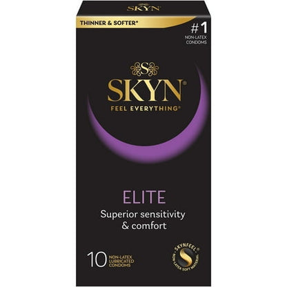 SKYN Elite Lubrciated Non-Latex Condoms, 10 Count *Exp 2026/01/31*