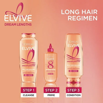 L'Oreal Paris Elvive Dream Lengths Super Detangler Squeeze Conditioner for Long Hair, 13.5 fl oz