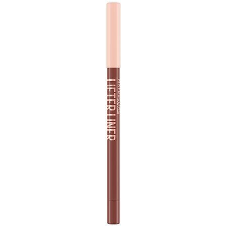 Maybelline Lifter Lip Liner, Long-Lasting, Smooth Glide Application, Hyaluronic Acid, Light Brown Nude, Let's Bounce, 1.2 g
