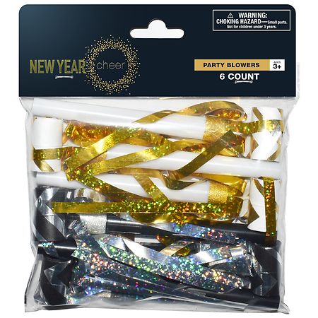 New Year Party Blowers - 6.0 ea