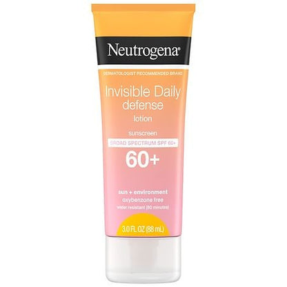 Neutrogena Invisible Daily Defense Sunscreen Lotion - SPF 60 - 3 fl oz (Exp: 09/26)