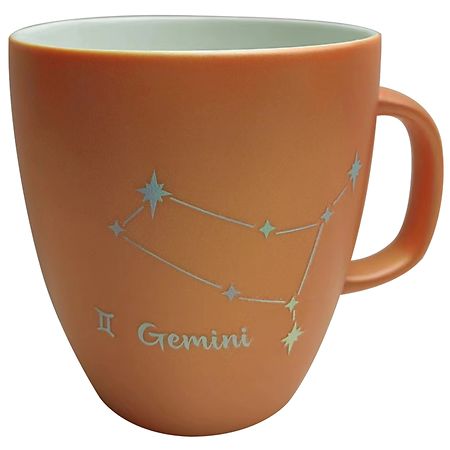 Gemini Orange Ceramic Mug 18.6 fl oz Modern Expressions Zodiac Mug