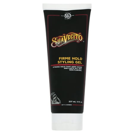 Suavecito Firme Hold Styling Gel, for All Hair Types, Men, 8 oz