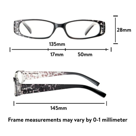 Equate +1.00 Reading Glasses, Snow Leopard