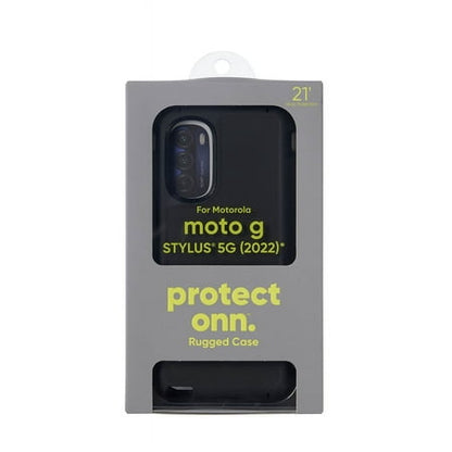 Onn Rugged Phone Case Moto G STYLUS 5G (2022), Black *Damaged Box*
