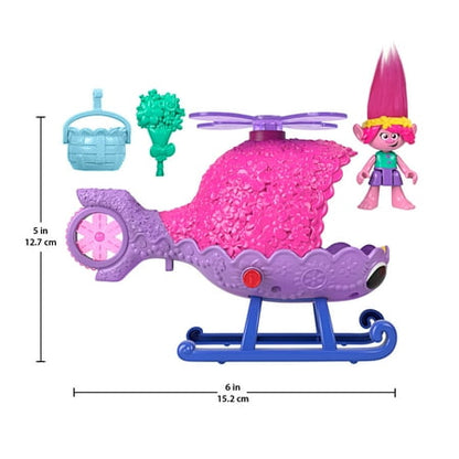 Dreamworks Trolls Poppy Figure And Toy Helicopter
