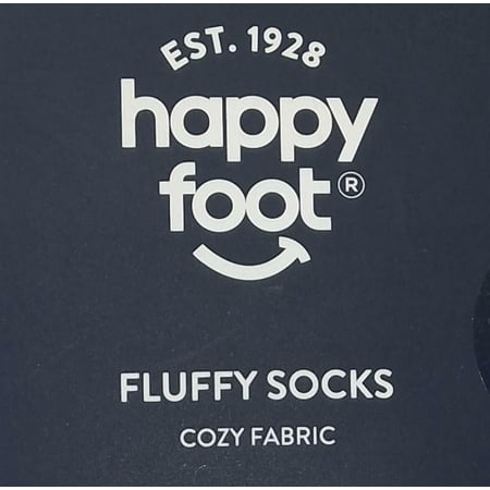 Women's Shoe Size 4-10 Happy Foot 2 Pair Fluffy Socks  Blue Tan