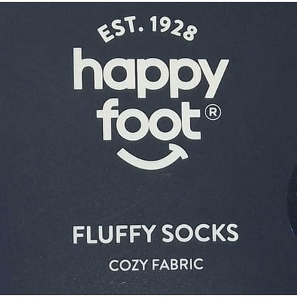 Women's Shoe Size 4-10 Happy Foot 2 Pair Fluffy Socks  Blue Tan