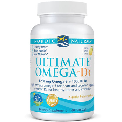 Nordic Naturals Ultimate Omega-D3 Supplement - 60 Count *Exp 3/27*