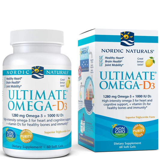 Nordic Naturals Ultimate Omega-D3 Supplement - 60 Count *Exp 3/27*