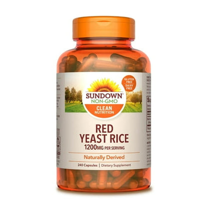 Sundown Red Yeast Rice 1200 mg - 240 Capsules *Exp 02/26*