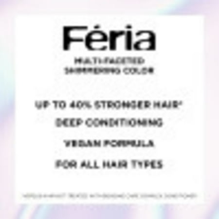 L'Oreal Paris Feria Shimmering Permanent Hair Color, B61 Downtown Brown, Strengthens Hair, 1 Kit *Damaged Box*