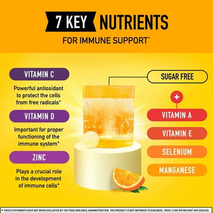 Airborne 1000mg Vitamin C Immune Support Effervescent Tablets 10 ct *Exp 05/26*