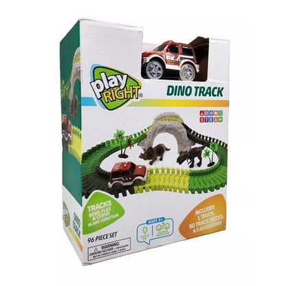Play Right, Dino Pace Track, 96 Piece Set, 3+