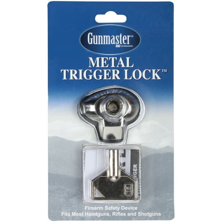 DAC Gunmaster Single Metal Trigger Lock - Fits Most Pistols, Rifles and Shotguns *Packaging May Vary*  *Damaged Package*