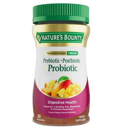 Nature's Bounty Pre + Pro + Postbiotic Gummies for Digestive Health, Immune Support, 30 Gummies **Exp 06/2026**