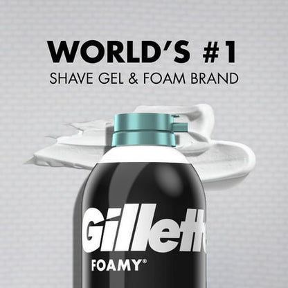 Gillette Foamy Sensitive Shave Foam For Men, Sensitive Skin, 14.9oz