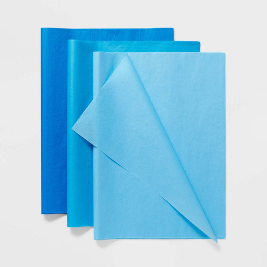 Spritz 20ct Banded Tissue Paper Blue