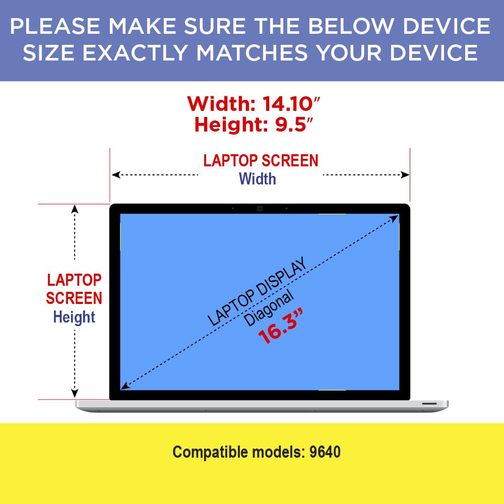 Artemis Shields Matte Screen Protector for Dell XPS 16 Laptop 9640 2 Pack