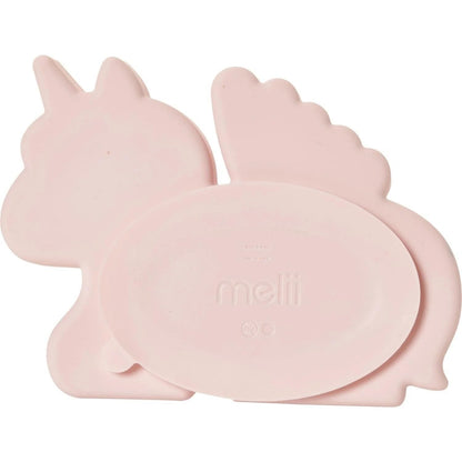 melii Silicone Suction Plate for Babies & Toddlers | Divided Baby Led Weaning Plate, BPA-Free, Non-Toxic, Dishwasher & Microwave Safe, Fits Most High Chairs, 6+ Months (Unicorn)