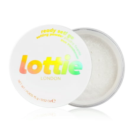 Lottie London Ready Set! Lightweight Makeup Setting Powder, 100% Vegan, True Translucent, 0.52 oz