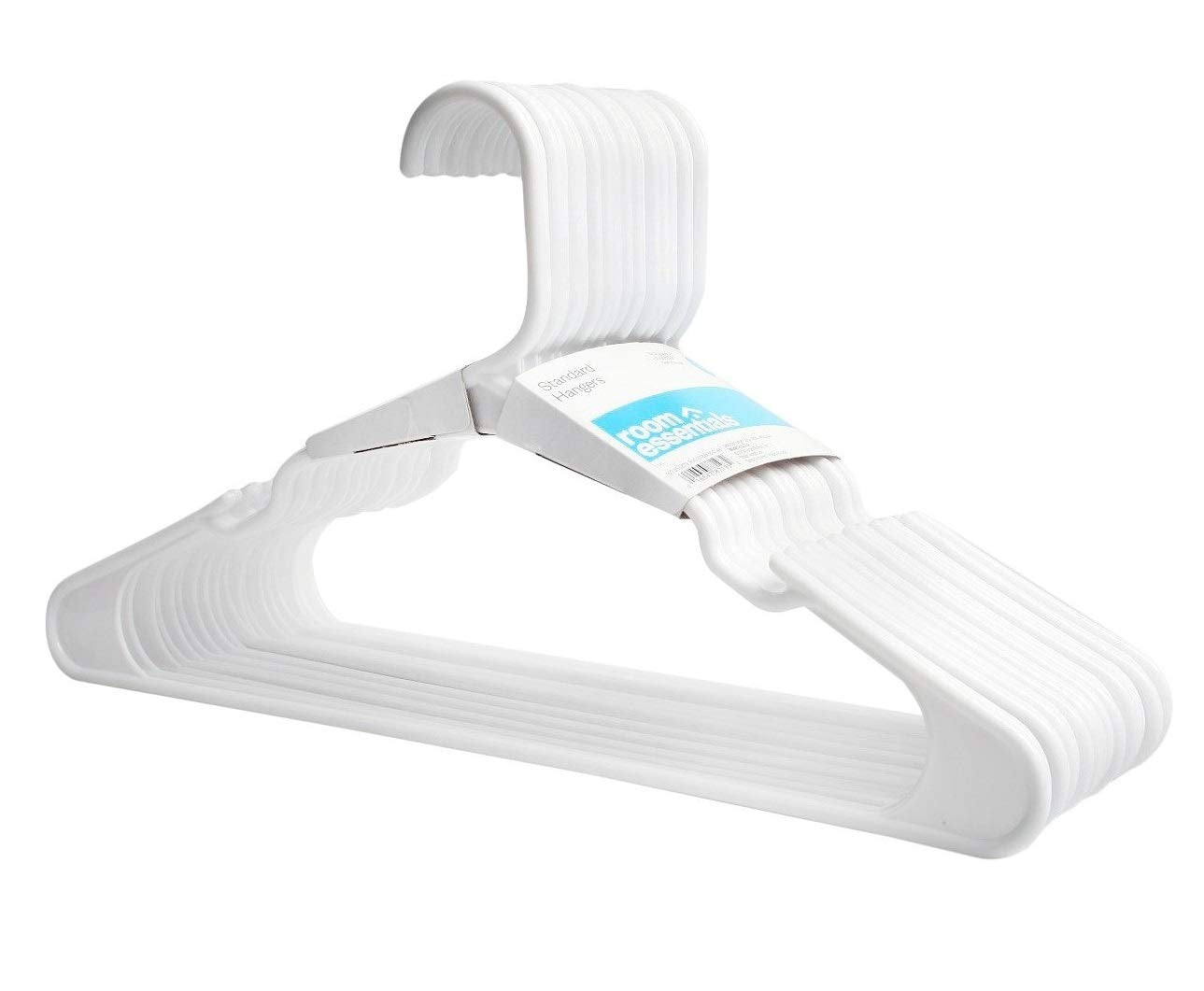 Room Essentials Standard Plastic Hangers (White) 18ct