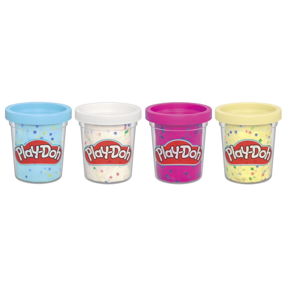 Play-Doh 4 Pack Confetti Putty - Colourful Clay Set for Creative Play and Crafts