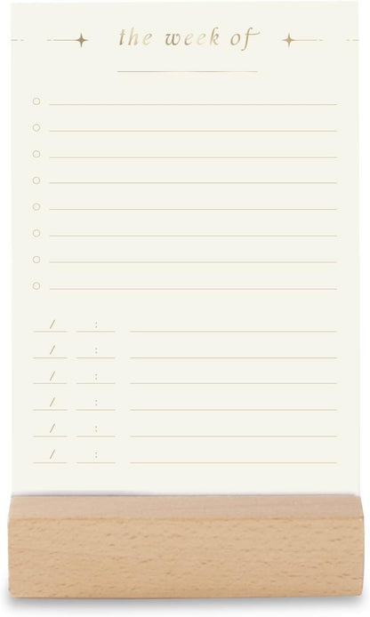 Fringe Studio Affirmation Cards w/Woodblock Stand, Magique Universe, 4 X 6