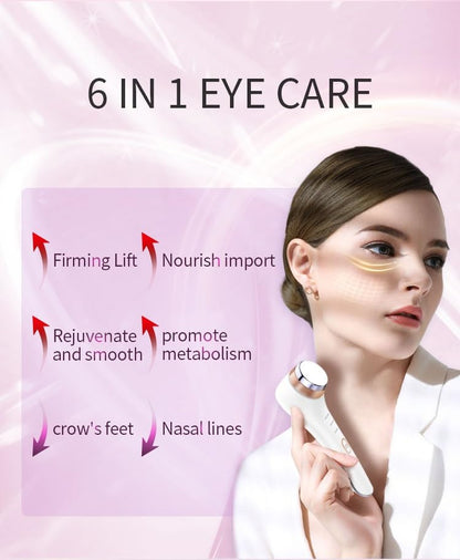 Eye Massager Wand with Heat and Cooling Electric Ice Roller For Face Vibrating