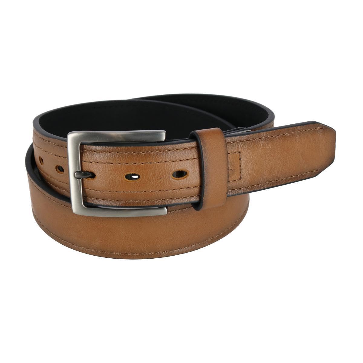 Dickies Men's Reinforced Leather 1 1/2 Inch Work Belt, Small, Brown
