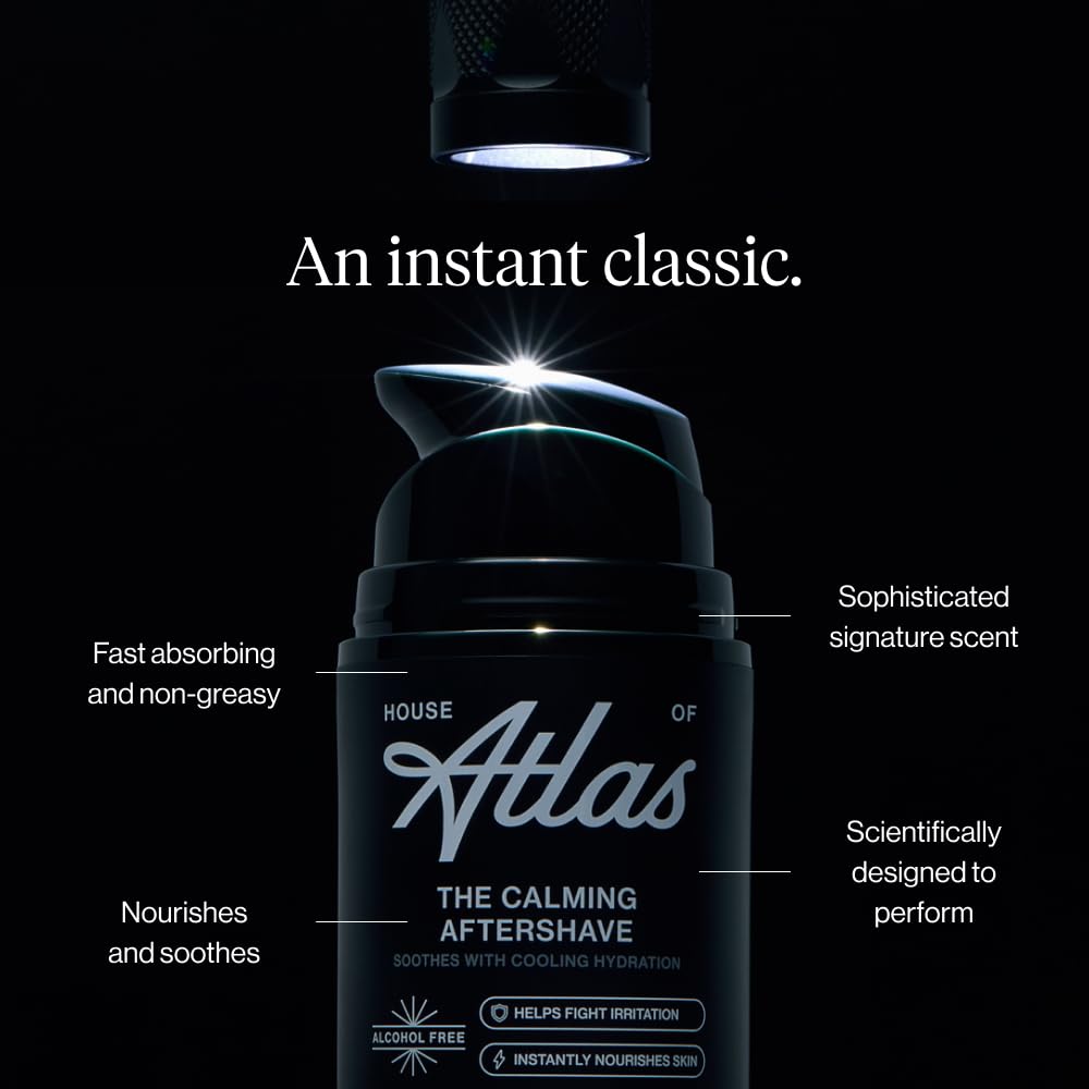 House of Atlas Alcohol Free Aftershave For Men, Aftershave Lotion