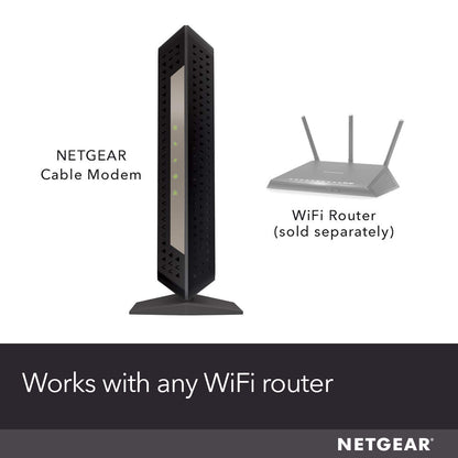 NETGEAR Cable Modem DOCSIS 3.1 (CM1000) Gigabit Modem, Compatible with All Major ISP Providers Including Xfinity, Spectrum, Cox, for Cable Plans Up to 1 Gbps,Black