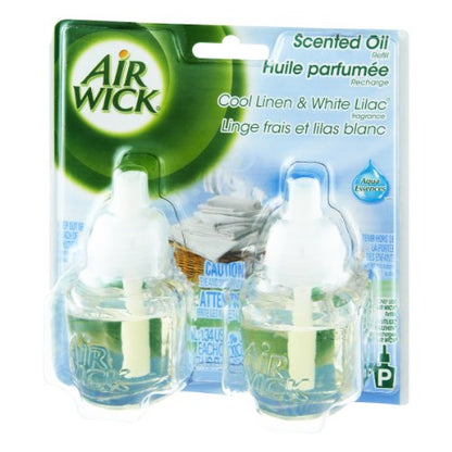 Air Wick Cool Linen & White Lilac Scented Oil Refills - 2 CT