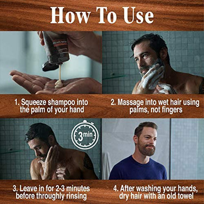 Just for Men, Controlgx Grey Reducing Beard Wash, 4 Oz
