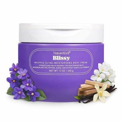 NATURE WELL Blissy Ultra-Moisturizing Scented Whipped Body Cream, 12 Oz