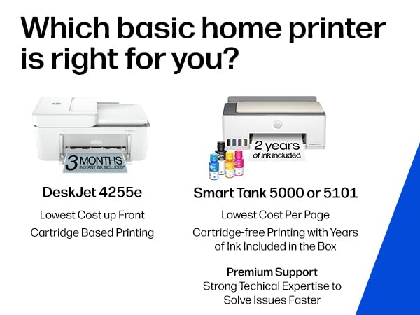 HP DeskJet 4255e Wireless All-in-One Color Inkjet Printer, Scanner, Copier, Best-for-Home, 3 Month Instant Ink Trial Included. This Printer is only 2.4 ghz Capable. AI-Enabled (588S6A)