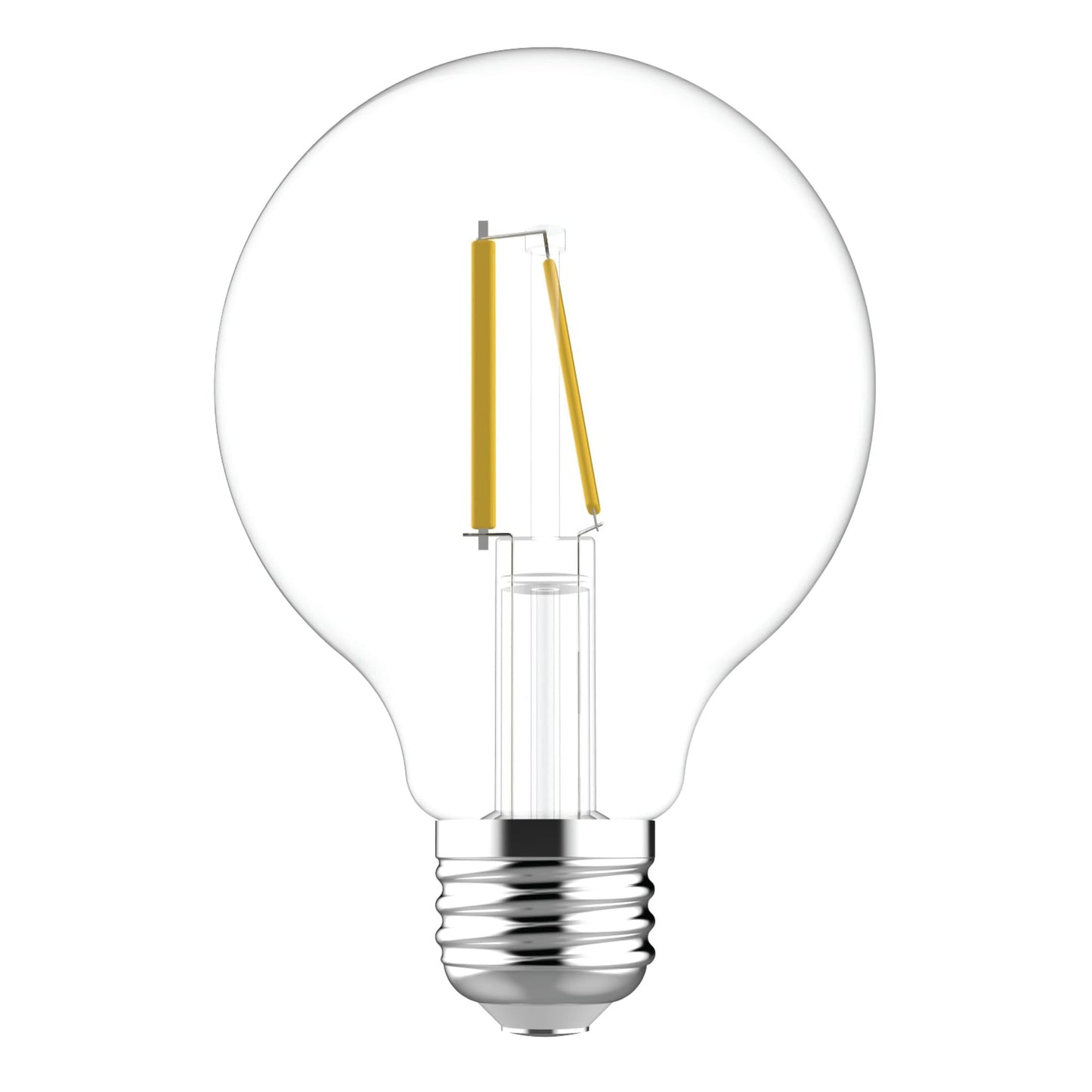 GE 2pk 60W G25 LED Globe Filament Clear Light Bulbs