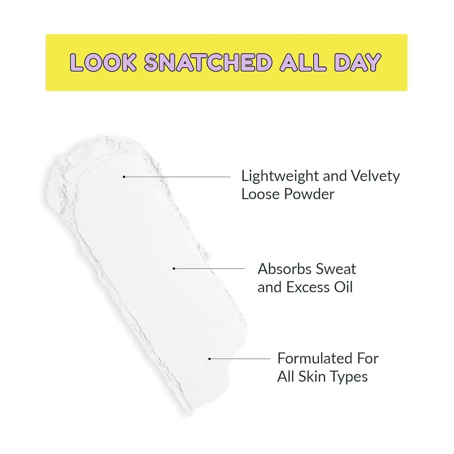 KimChi Chic Beauty Mini Me That White Powder Set and Bake Mattifying Setting Powder for Makeup, Soft Natural Face Makeup Helps Minimize the Appearance of Fine Lines, 0.17 oz, White