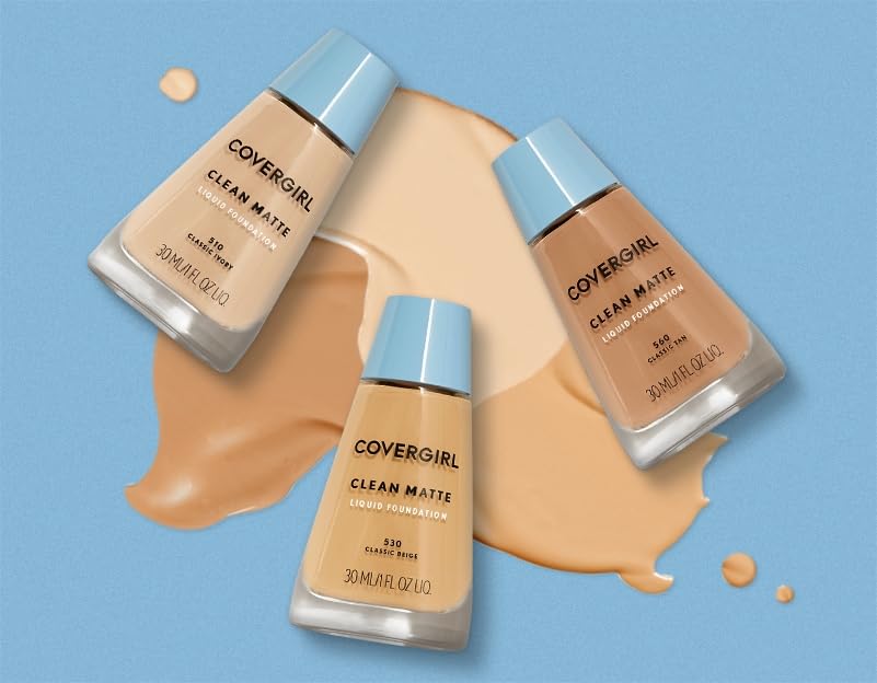 COVERGIRL Clean Matte Liquid Foundation, Deep Golden 570