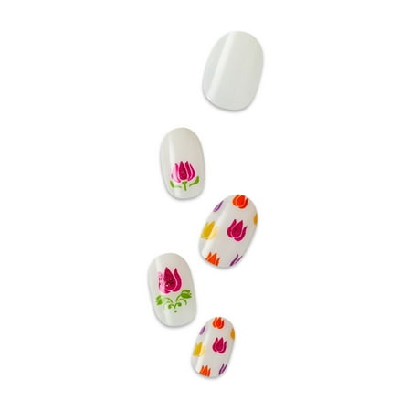 WICKED X imPRESS Press on Nails, Beautifical, White, Medium Oval, 30 Count