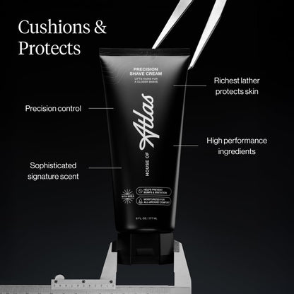 House of Atlas Precision Shave Cream For Men, Oat & Aloe, 6 Fl Oz