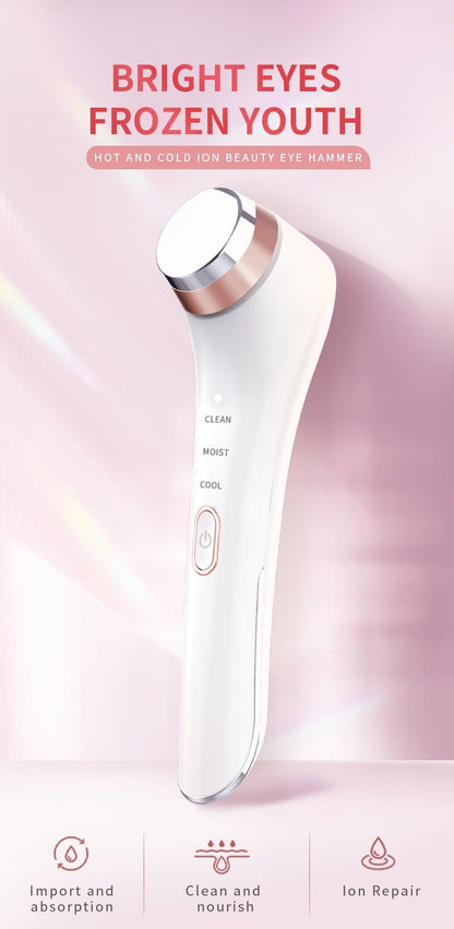 Eye Massager Wand with Heat and Cooling Electric Ice Roller For Face Vibrating