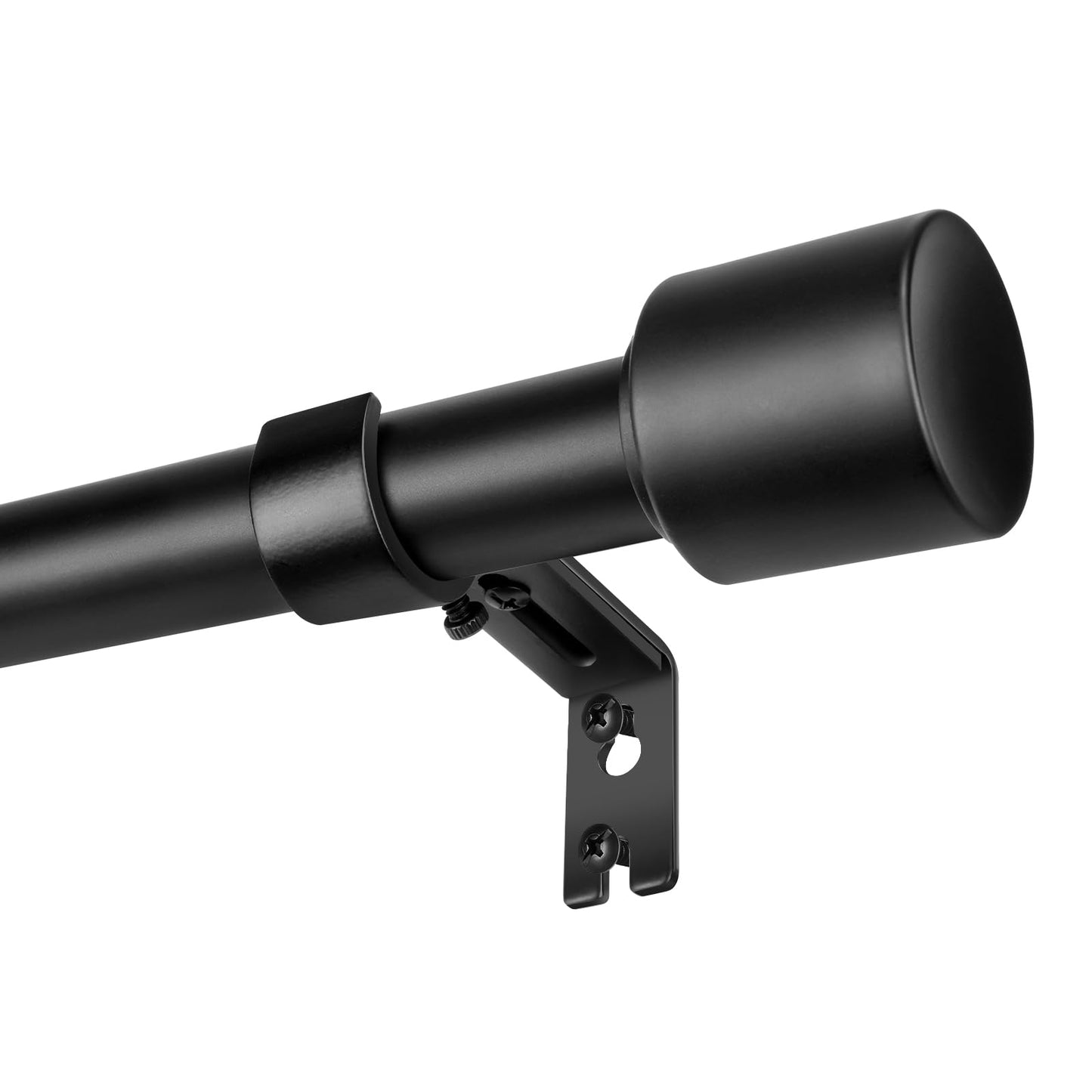 Matte Black Heavy-Duty Curtain Rod 30-144 In