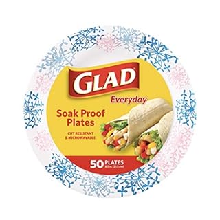 Glad Paper Plates 8.5 Pink Hydrangea 50 Ct