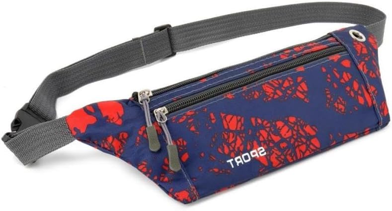 Sports Waist Bum Bag Fanny Pack - Red & Blue