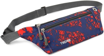 Sports Waist Bum Bag Fanny Pack - Red & Blue
