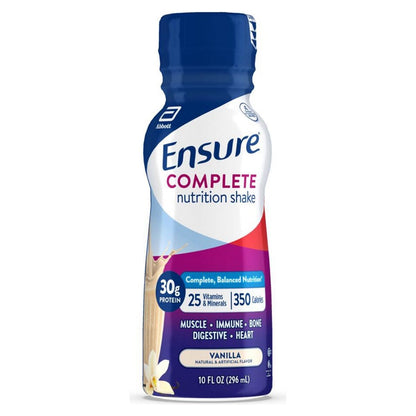 Ensure Complete Vanilla Nutrition Shake 4 - 10 fl oz Bottles (BB May 2027)
