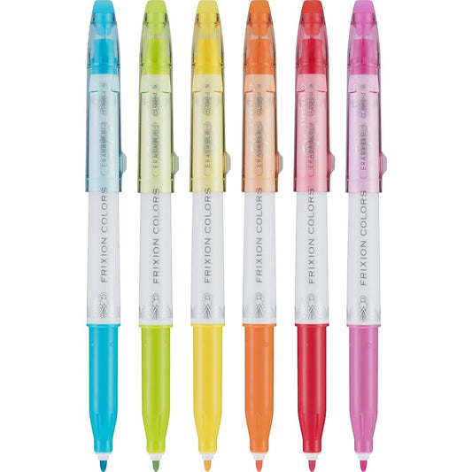 Pilot FriXion Colors Bold Point Erasable Marker Pen 6/Pkg - Assorted Colors