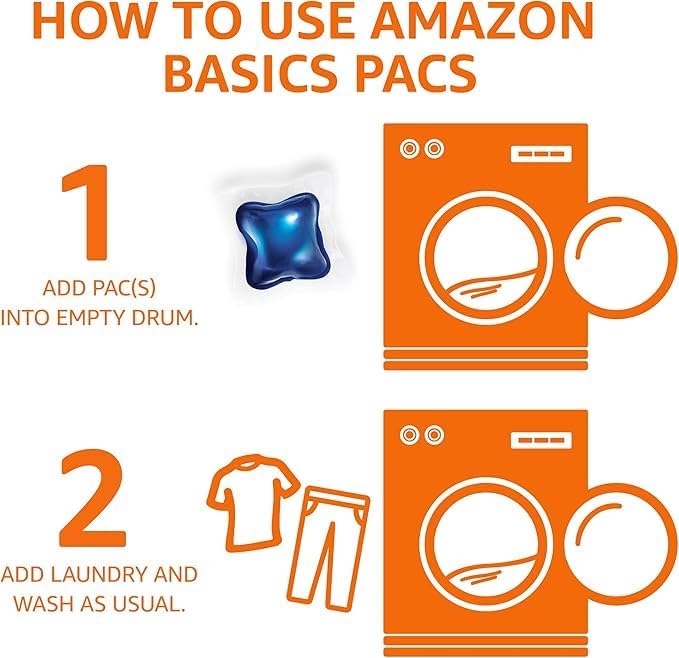 Amazon Basics Laundry Detergent Pacs, Fresh Scent, 120 Count